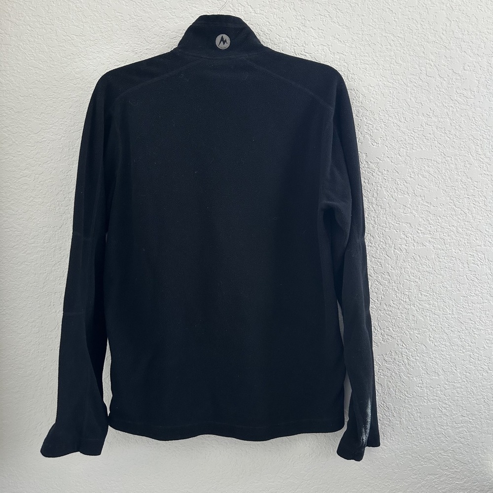 Marmot Fleece Sweater Pullover Mens S Quarter Zip Black Logo Gorpwear Outdoors
